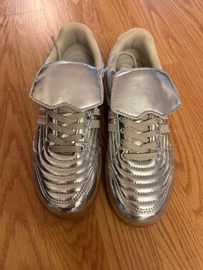 Metallic Silver Sneakers